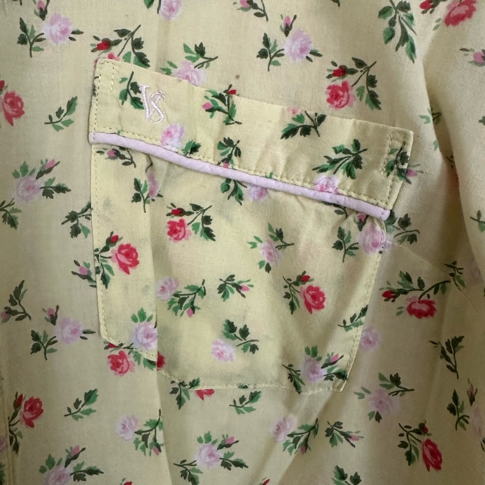Floral Yellow Sleep Shirt - Picture 3 of 5